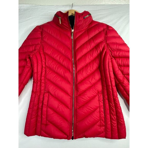 Michael Kors Packable Down Fill Jacket size Small Red - Picture 6 of 9
